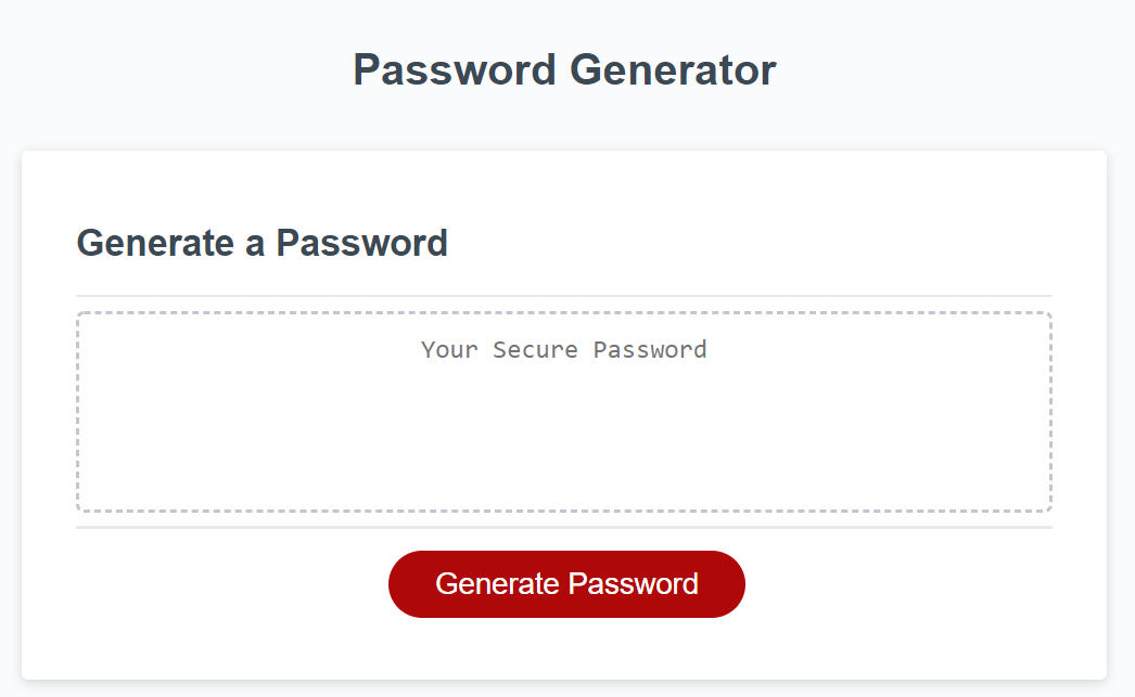 Password Generator Application