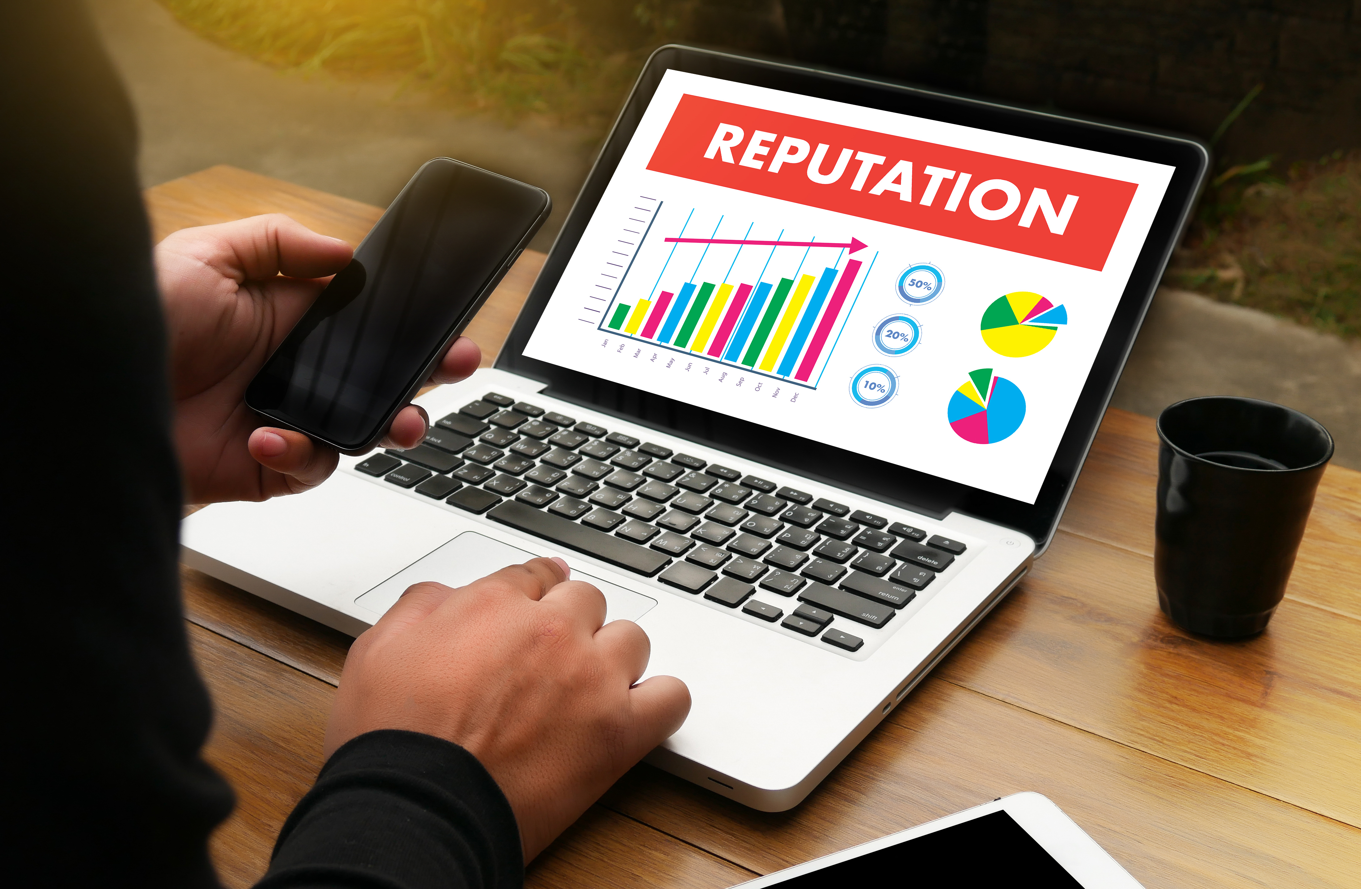 Laptop with reputation graph